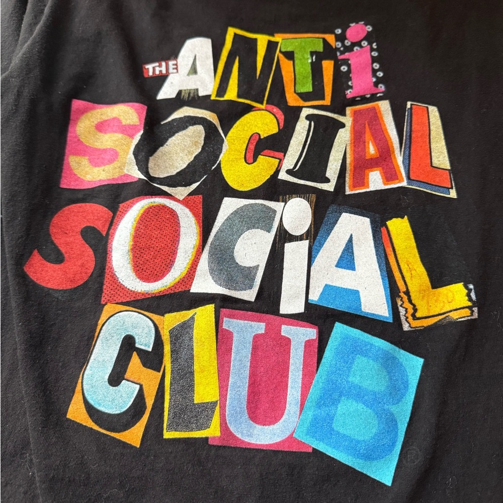 Anti Social Social Club Black Short Sleeve Tee, Men’s Small - Picture 4 of 4